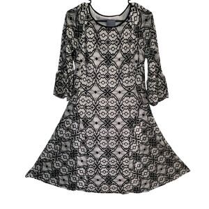 Rabbit Rabbit Designs Victorian Lace Dress Gothic Romance Size 12 Midi Lined